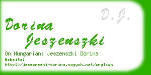 dorina jeszenszki business card